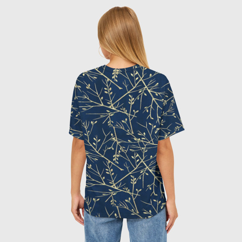 Женская футболка oversize 3D Ветви, цвет 3D печать - фото 4