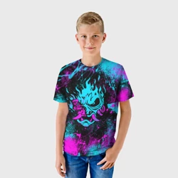 Детская футболка 3D Неоновый самурай - фото 2