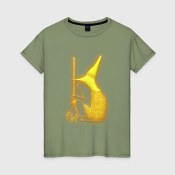 Золотой ежик – Женская футболка хлопок с принтом купить со скидкой в -20%