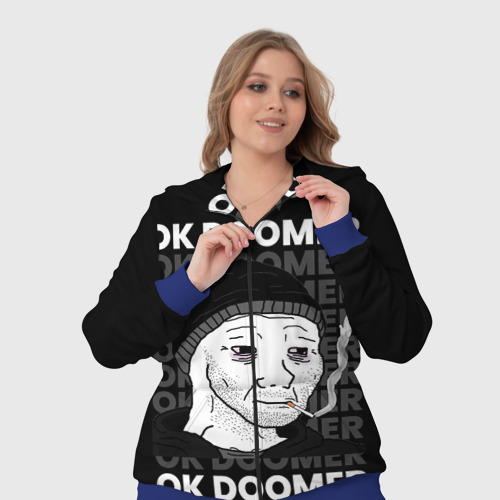 Женский костюм 3D Ok Doomer, цвет синий - фото 7