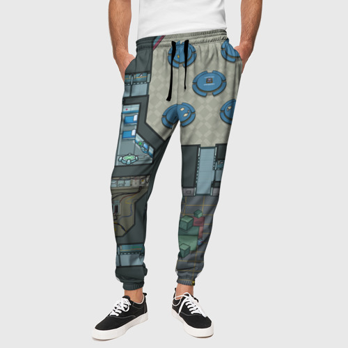 Мужские брюки 3D Among Us - карта, цвет 3D печать - фото 4