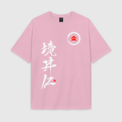 Женская футболка Oversize хлопок texturе Ghost of Tsushima