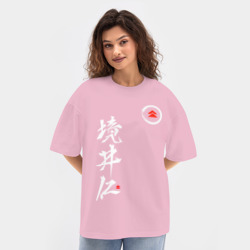Женская футболка Oversize хлопок texturе Ghost of Tsushima - фото 2