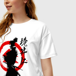 Женская футболка хлопок Oversize Ghost of Tsushima - фото 2