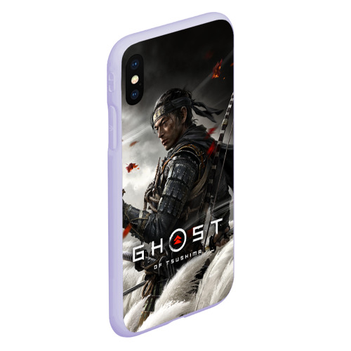 Чехол для iPhone XS Max матовый Ghost of Tsushima, цвет светло-сиреневый - фото 3