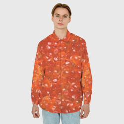 Мужская рубашка oversize 3D Красная икра - фото 2