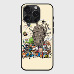 Чехол силиконовый для Apple iPhone 15 Pro матовый Мир Миядзаки