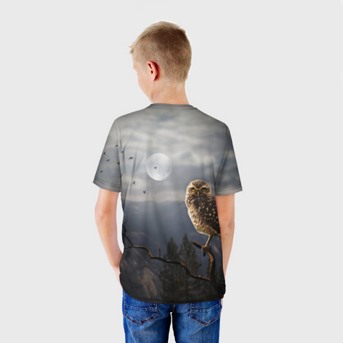 Детская футболка 3D Сова, цвет 3D печать - фото 4