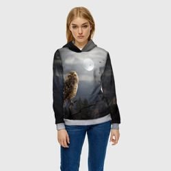 Женская толстовка 3D Сова - фото 2