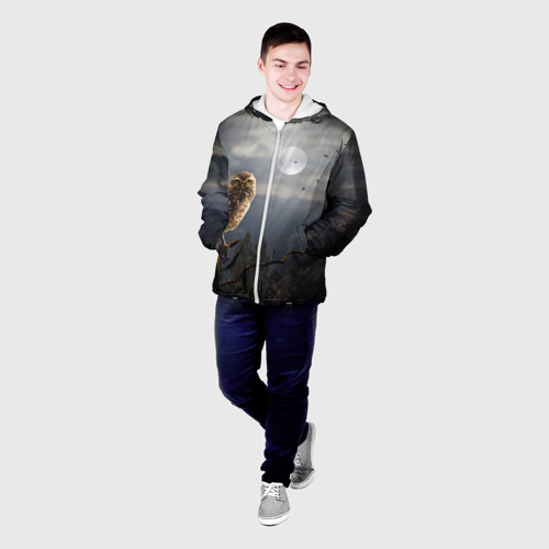 Мужская куртка 3D Сова, цвет 3D печать - фото 3
