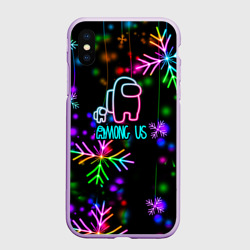 Чехол для iPhone XS Max матовый Among Us New Year