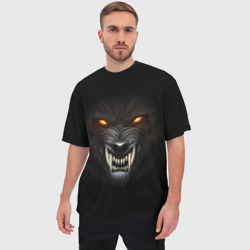 Мужская футболка oversize 3D Злой Волк - фото 2