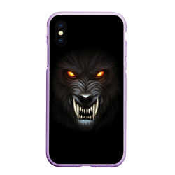 Чехол для iPhone XS Max матовый Злой Волк
