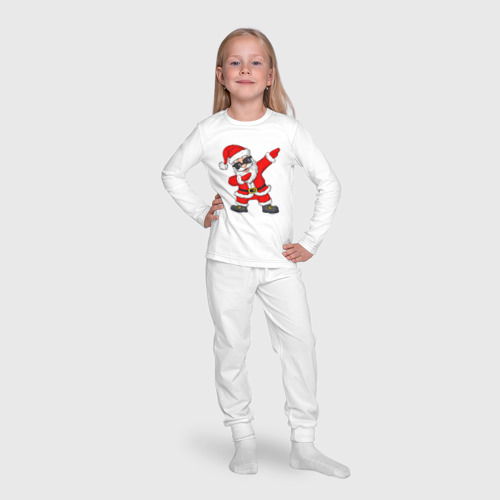 Детская пижама с лонгсливом хлопок Dabing Santa, цвет белый - фото 7