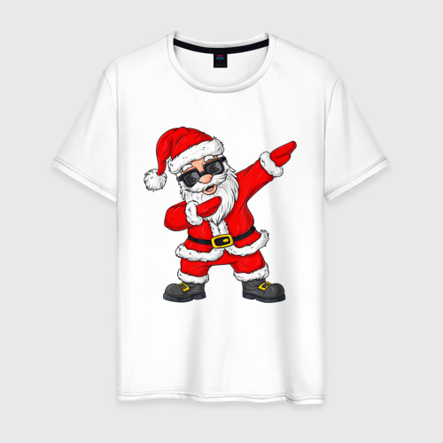 Мужская футболка хлопок Dabing Santa, цвет белый