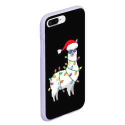 Чехол для iPhone 7Plus/8 Plus матовый Рождественская Лама - фото 2