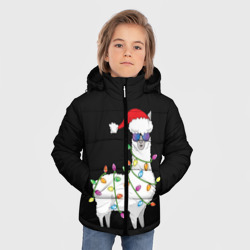 Зимняя куртка для мальчиков 3D Рождественская Лама - фото 2