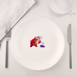 Набор: тарелка + кружка Among Us red impostor monster - фото 2