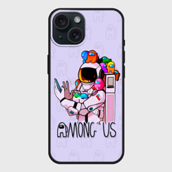 Чехол силиконовый для Apple iPhone 15 матовый Among Us