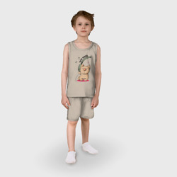 Детская пижама с шортами хлопок Его киса парные - фото 2