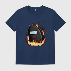 Мужская футболка хлопок Among Us   fire