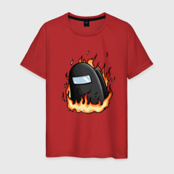 Among Us   fire – Мужская футболка хлопок с принтом купить со скидкой в -20%