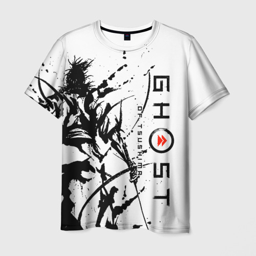 Мужская футболка с принтом Ghost of Tsushima, вид спереди №1
