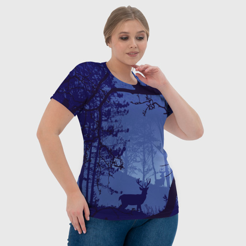 Женская футболка 3D с принтом ЛЕС, фото #4