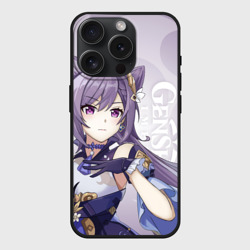 Чехол силиконовый для Apple iPhone 15 Pro матовый Genshin Impact: Кэ Цин