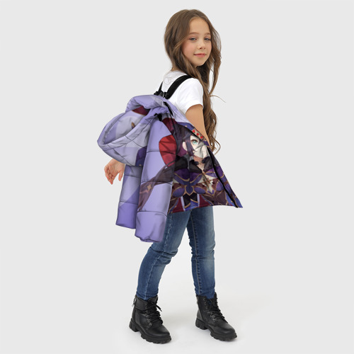 Зимняя куртка для девочек 3D Genshin Impact, Мона, цвет черный - фото 6