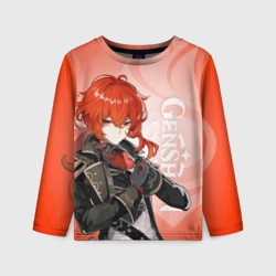 Детский лонгслив 3D Персонаж Genshin Impact