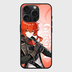Чехол силиконовый для Apple iPhone 15 Pro матовый Персонаж Genshin Impact