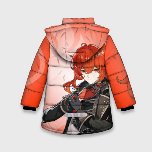 Зимняя куртка для девочек 3D Персонаж Genshin Impact, цвет черный - фото 2