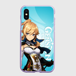 Чехол для iPhone XS Max матовый Genshin Impact, Джинн