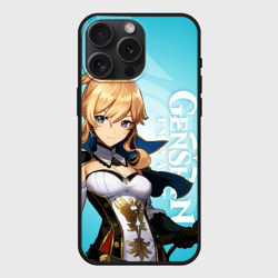 Чехол силиконовый для Apple iPhone 15 Pro Мax матовый Genshin Impact, Джинн