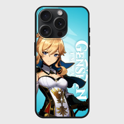 Чехол силиконовый для Apple iPhone 15 Pro матовый Genshin Impact, Джинн