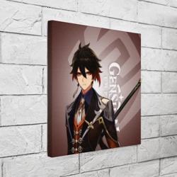 Холст квадратный Genshin Impact, Чжун Ли - фото 2