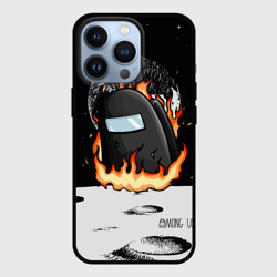 Чехол для iPhone 13 Pro Among Us fire