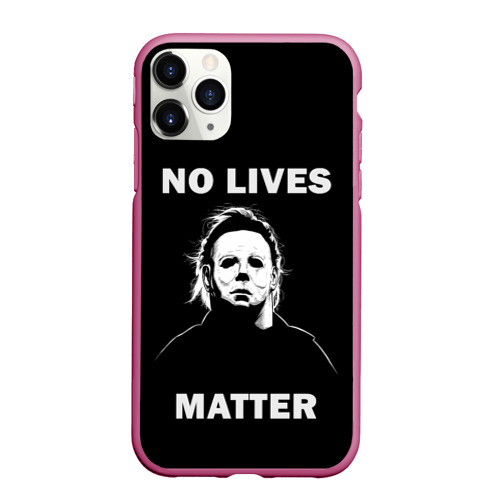 Чехол для iPhone 11 Pro матовый Michael Myers, цвет малиновый