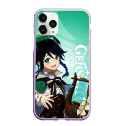 Чехол для iPhone 11 Pro Max матовый Genshin Impact, Венти