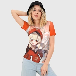 Женская футболка 3D Slim Genshin Impact: Кли - фото 2