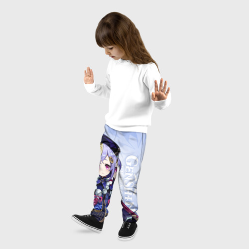 Детские брюки 3D с принтом Genshin Impact: Ци Ци, фото на моделе #1