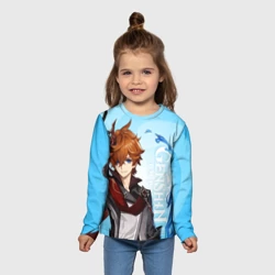 Детский лонгслив 3D Genshin Impact, Тарталья - фото 2