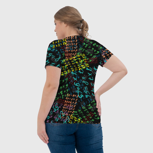 Женская футболка 3D Таблица умножения, цвет 3D печать - фото 7