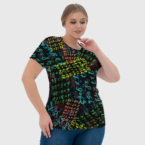 Женская футболка 3D Таблица умножения, цвет 3D печать - фото 6