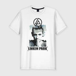 Мужская футболка хлопок Slim Linkin Park - Честер и лого