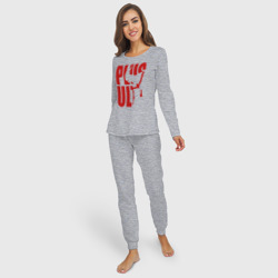 Женская пижама с лонгсливом хлопок Plus ultra - фото 2