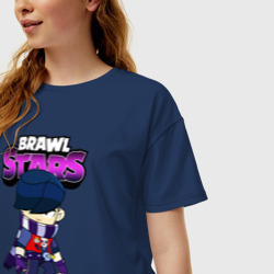 Женская футболка хлопок Oversize Brawl Stars/Edgar - фото 2