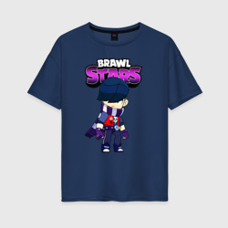 Женская футболка хлопок Oversize Brawl Stars/Edgar