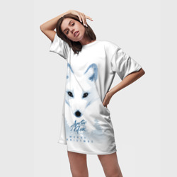 Платье-футболка 3D Полярная Лиса - фото 2